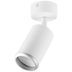 Светильник настенно-потолочный спот ЭРА OL55 WH/SL MR16 GU10 IP20 белый/серебро