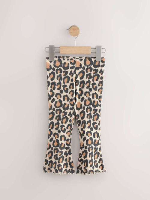 Легинсы-клеш для девочки Next AY1-220, 3 шт., Черный, Бежевый