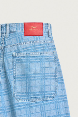 ZARA ДЖИНСОВЫЕ ШОРТЫ С ПРИНТОМ И ЭФФЕКТОМ ПОТЕРТОСТИ, ГОЛУБОЙ