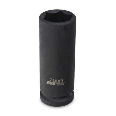 Головка торцевая ударная глубокая 6-гранная 1/2''DR (21 мм) колесная AVS H11221IС