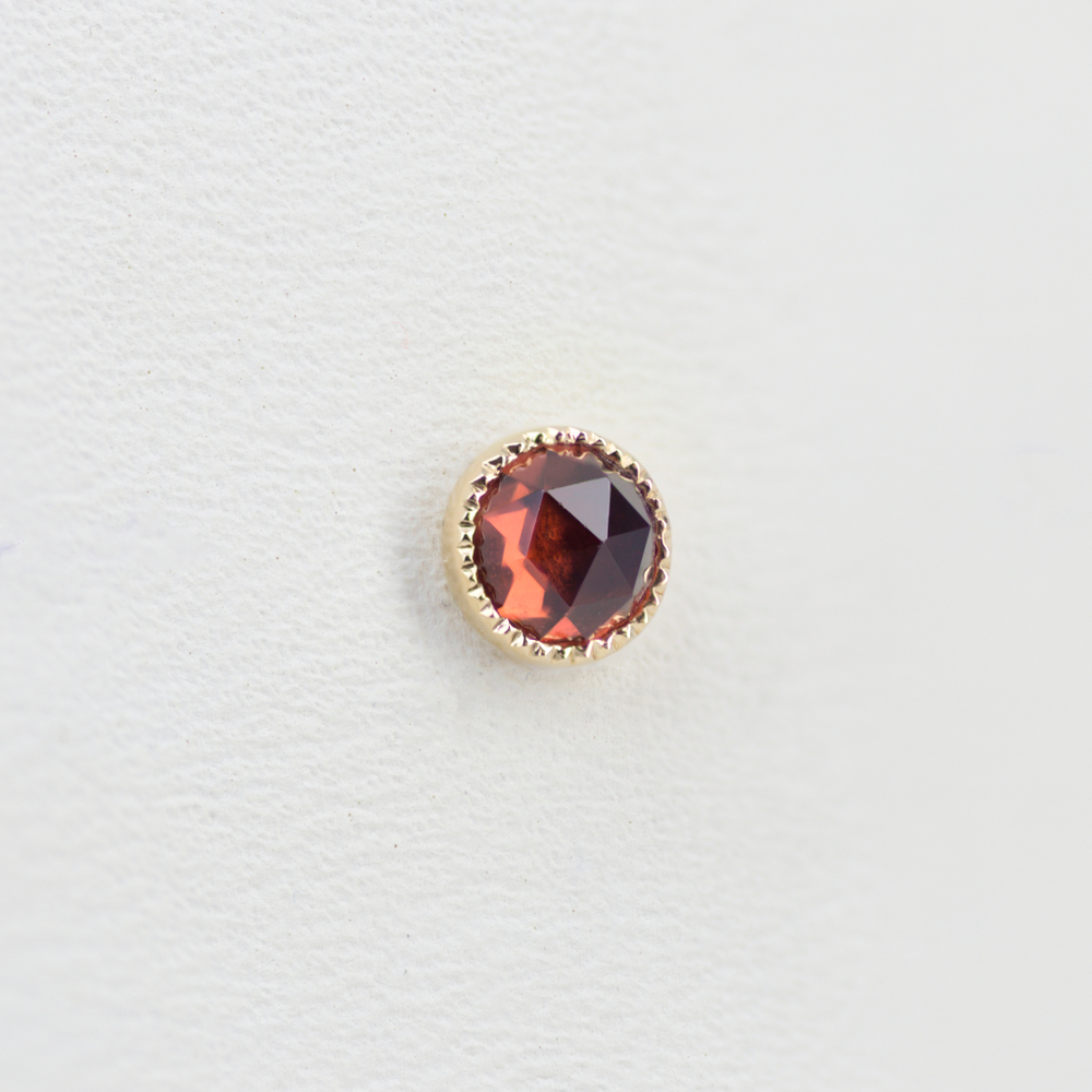Grisant Cab tops with rose cut stone