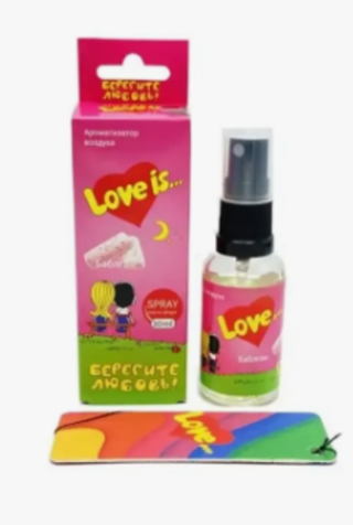 Ароматизатор спрей-картон Contra  30мл Love is  (бабл  гам )