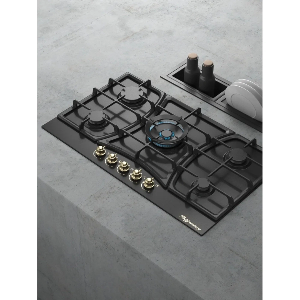 Газовая варочная панель Kuppersberg FS 910 Ant Bronze Classic (86 см)