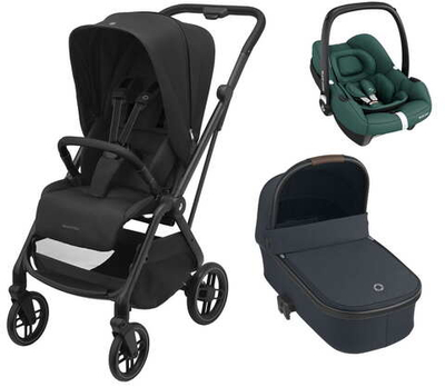 Детская коляска Maxi-Cosi Leona² Oria 3 в 1 с автокреслом CabrioFix Essential green 1204390110 Twillic Black/1507750111 Essential Graphite