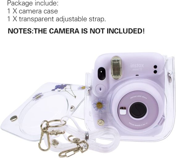 İnstax fotoaparat üzlüyü \ Instant Camera Case Mini 8 in1 bundle Purple daisy