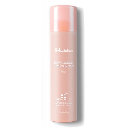 JM SOLUTION Омолаживающий солнцезащитный спрей с розой Glow Luminous Flower Sun Spray SPF50+ PA++++ (180 мл.)