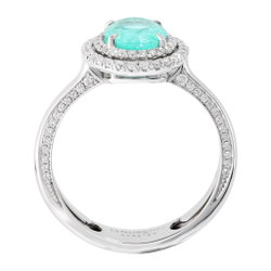 Кольцо с Турмалином Параиба и бриллиантами, R0070-410/1