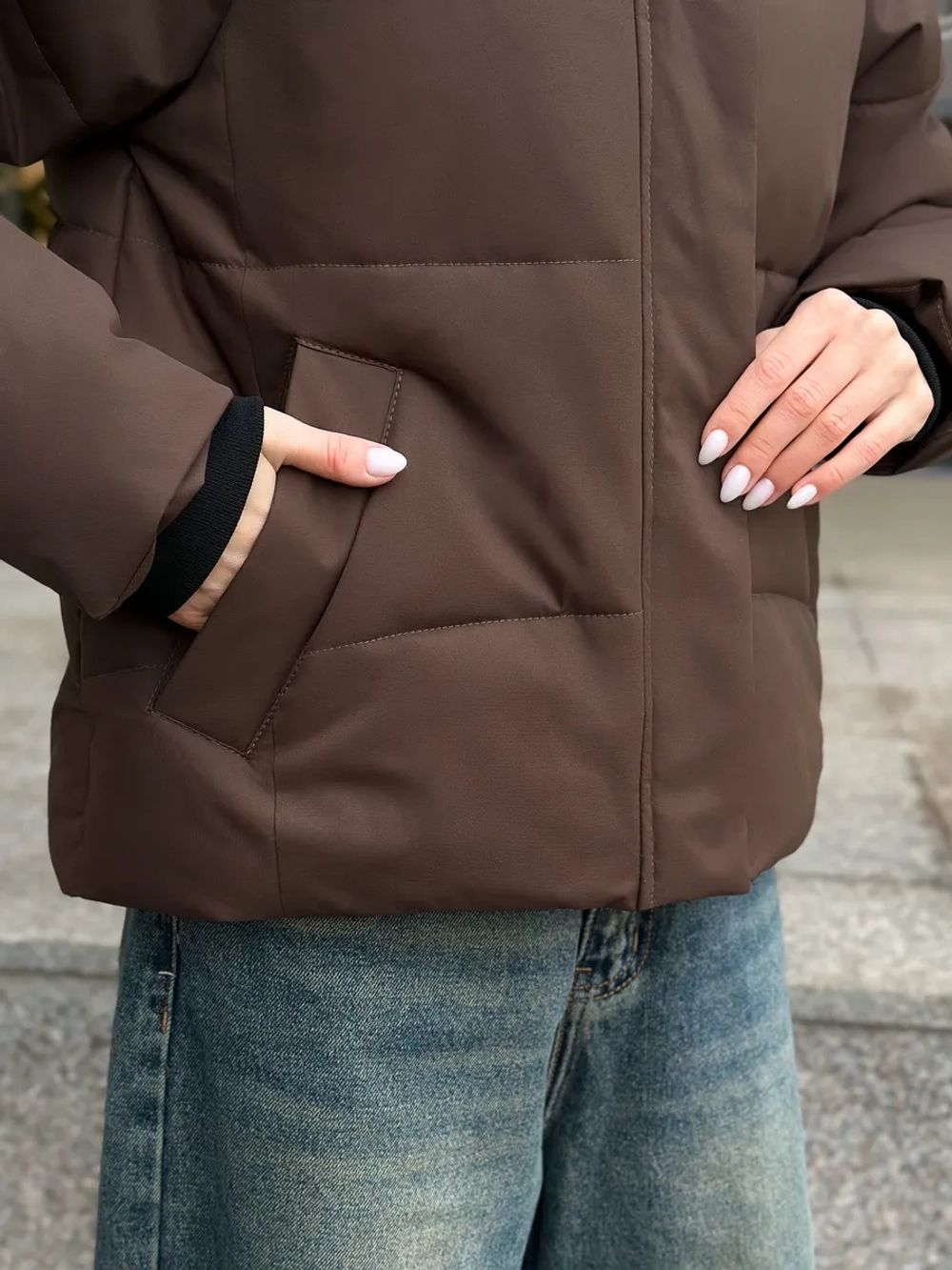 Куртка осенняя короткая без капюшона