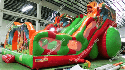 Батут-горка "Лев" 12*7.5*9 м