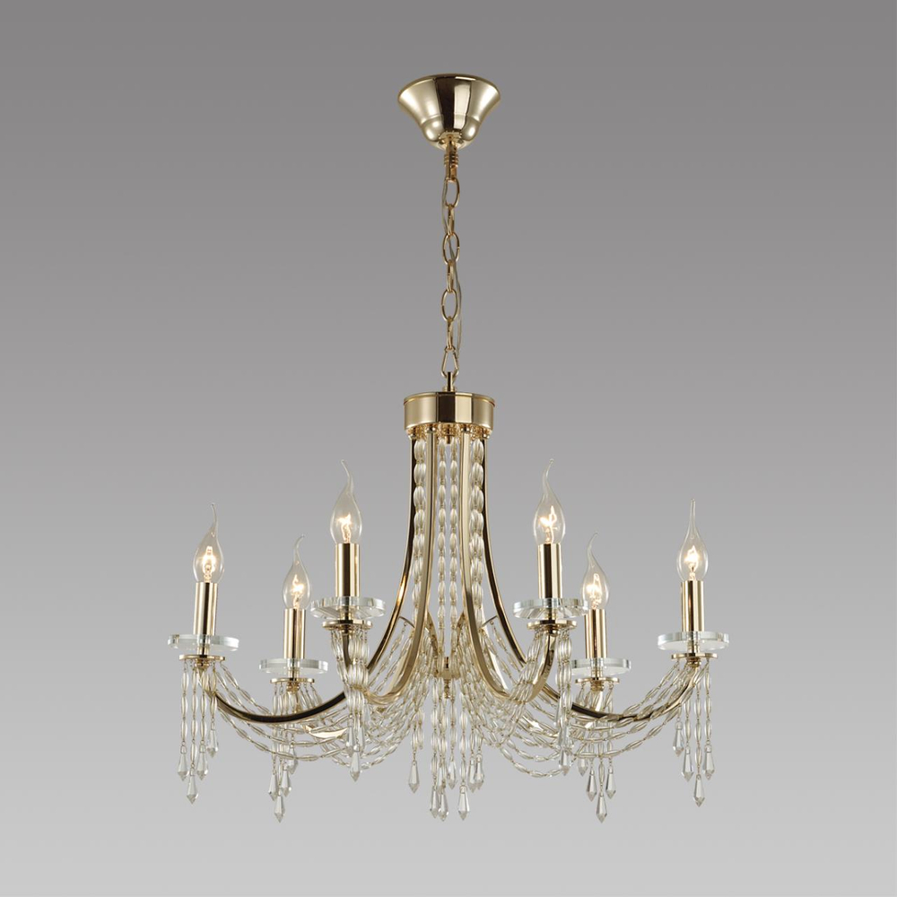 5063/6 CLASSIC ODL24 625 золото/прозрачный/металл/хрусталь Люстра E14 6*40W CAPEL