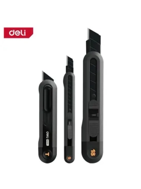 Набор универсальных строительных ножей Deli "Home Series Black" HT4003