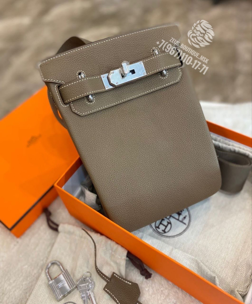 Нагрудная сумка-слинг Hermes Kelly Etoupe