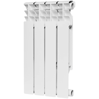Радиатор биметаллический ROMMER Plus Bm 500 - 4 секции (подключение боковое, цвет белый)