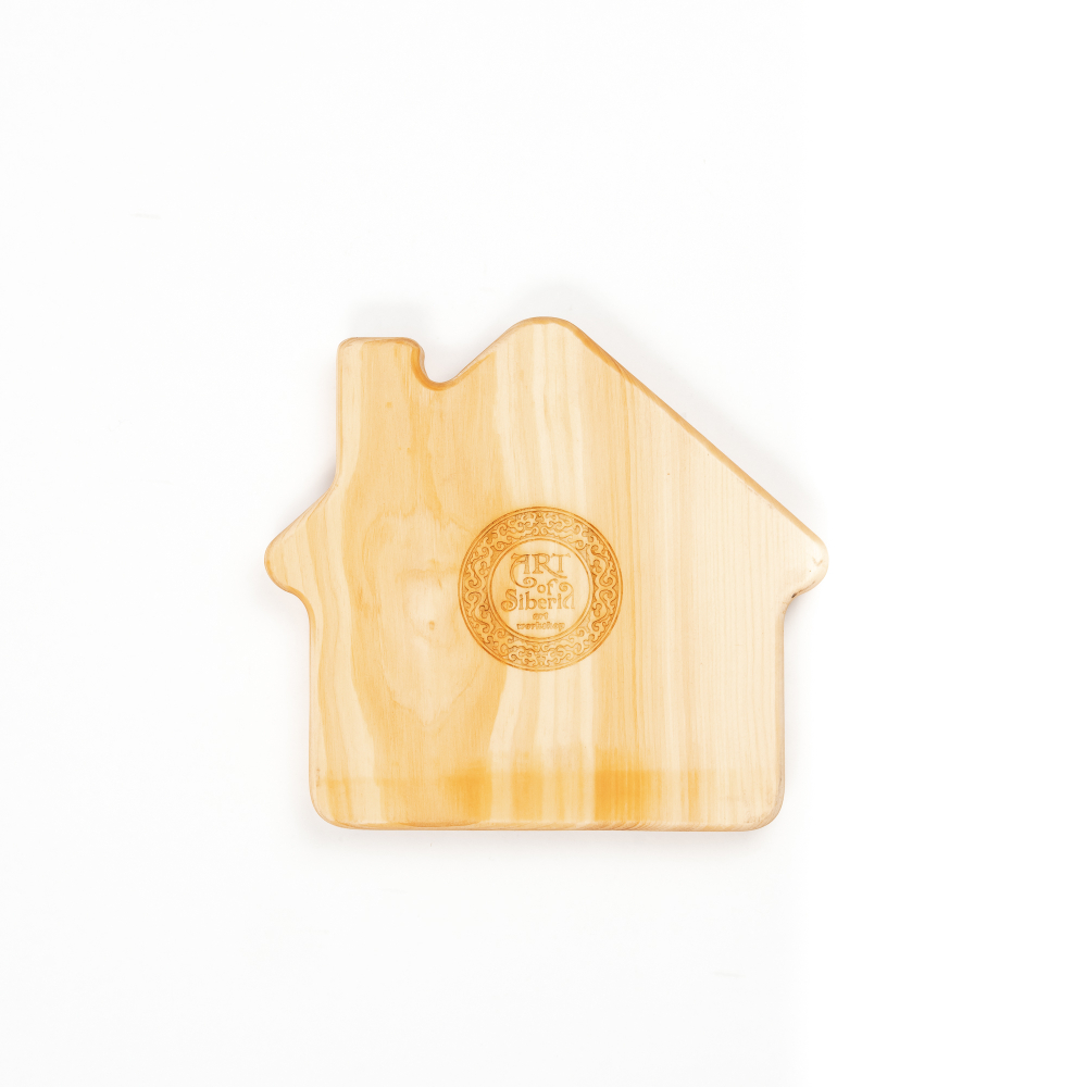 Деревянная менажница из кедра для подачи блюд и закусок с гравировкой "Home, sweet home!"