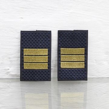 Фальшпогоны вышит. "Полиция МВД" нов\обр иссиня-чёрные (Сержант)