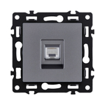 Розетка Ethernet RJ45 Cat.6, серый Kollinger Asthetik AS-017GY