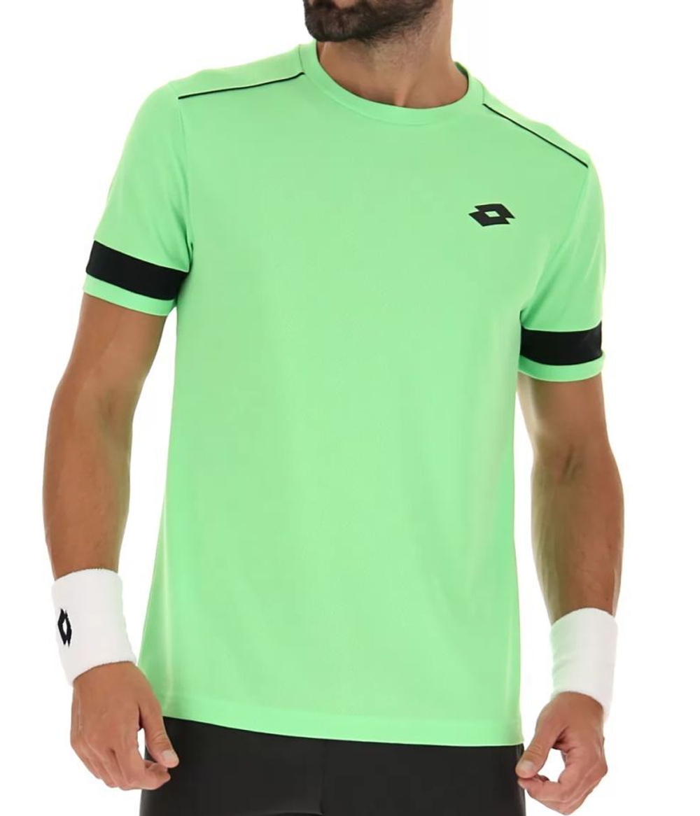 Футболка мужская теннисная Lotto Superrapida V Tee - green apple neo