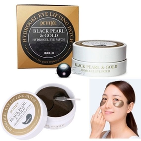 Göz üçün hidrogel patç \ Гидрогелевые патчи для глаз Petitfee Black Pearl & Gold