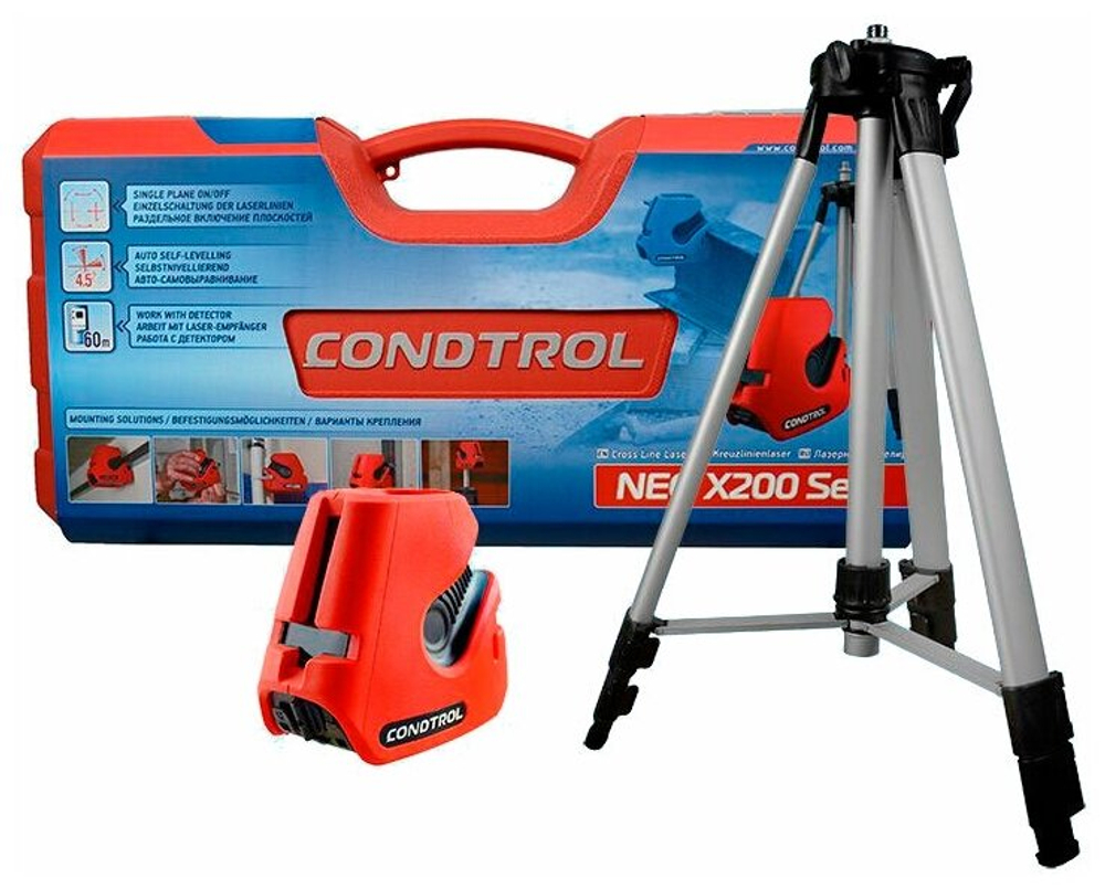 Уровень лазерный CONDTROL Neo X200 Set штатив в кейсе(1-2-123)