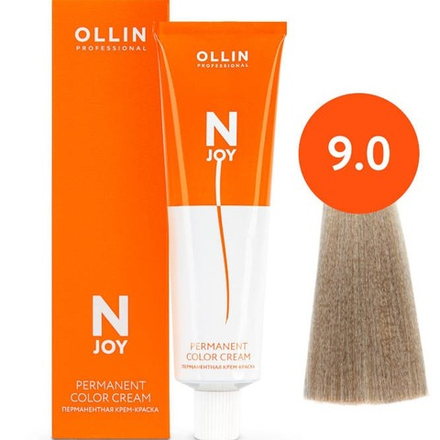 OLLIN PROFESSIONAL N-JOY - перманентная крем-краска для волос, 9/0 блондин, 100 мл