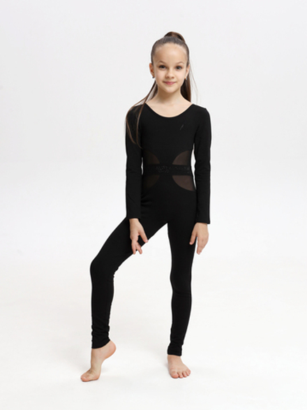 Комбинезон с каплей из сетки и стразами