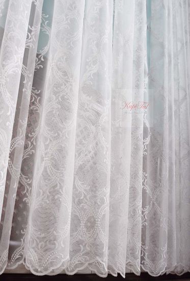 Тюль с вышивкой Милана (молочный)
