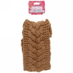 Повязка на голову теплая «Winter fashion - Косичка», микс 6 цветов, 10*20см (черный, молочный, кофейный, серый, бордовый и пудровый)