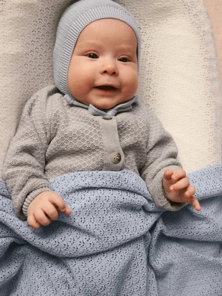 Плед-пеленка ажурная Loomknits Небесный