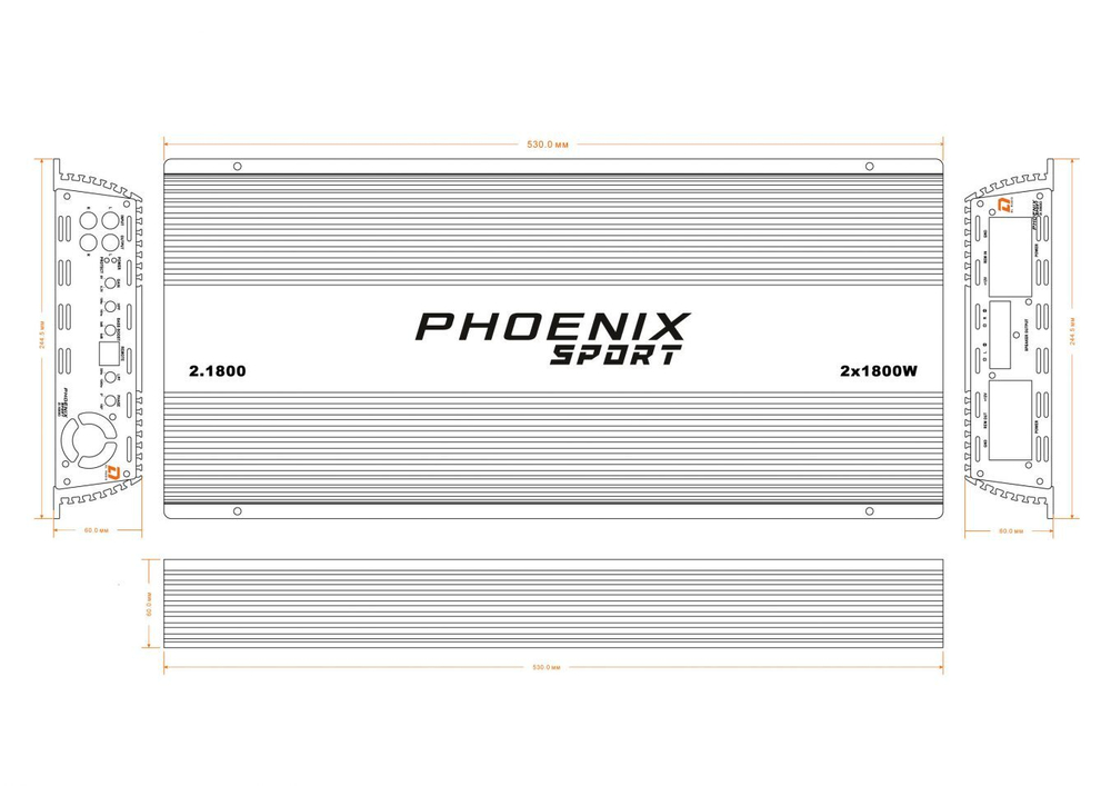 DL Audio Phoenix Sport 2.1800 | 2 канальный усилитель – купить за 29 990 ₽ | 2 Колонки.Ру - Гипермаркет автозвука