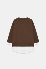 Свитшот с контрастными рукавами - ZARA