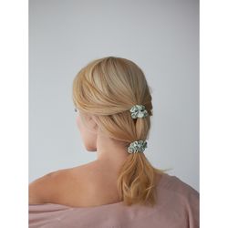 Набор из 4 шелковых резинок для волос мятного цвета из коллекции Essential