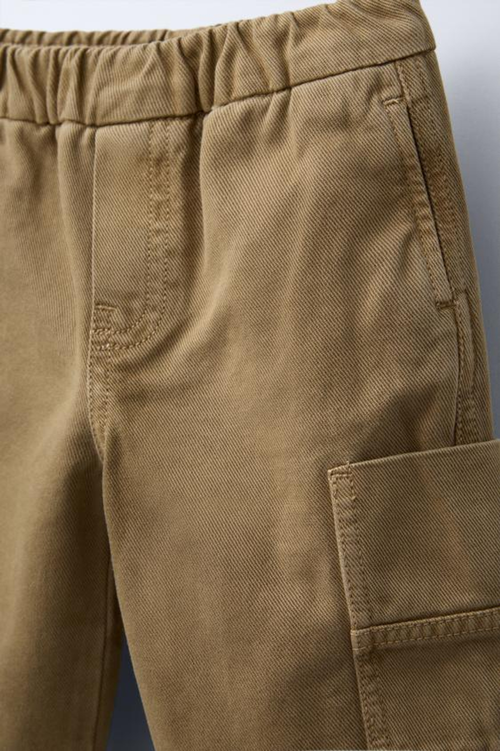 ZARA БРЮКИ КАРГО ИЗ ТВИЛА, РЫЖЕВАТО-КОРИЧНЕВЫЙ