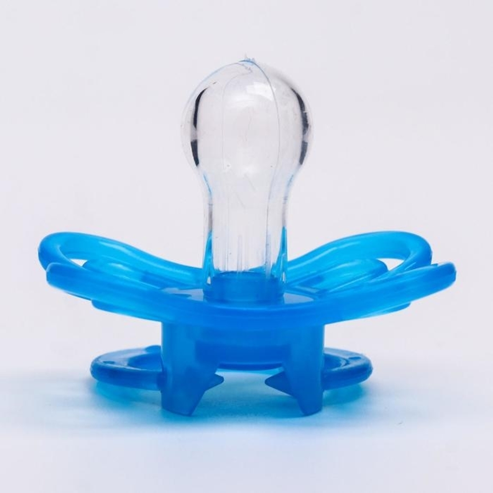 4770926 Соска-пустышка классическая, силикон, от 0 мес., с колпачком «Бабочка», цвет голубой