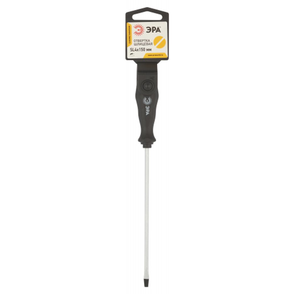 Отвертка ЭРА SL 4х150 мм шлицевая двухкомпонентная рукоятка