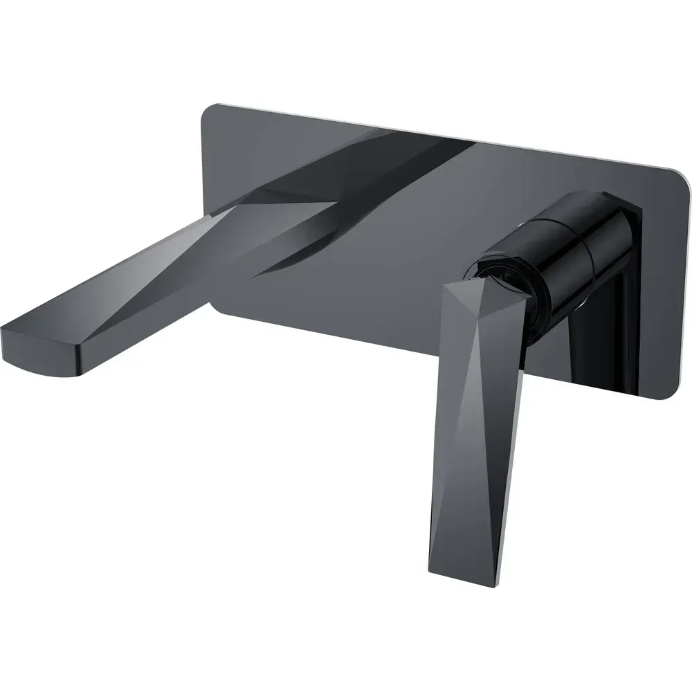 Смеситель для раковины Boheme Venturo 375-SGM С ВНУТРЕННЕЙ ЧАСТЬЮ shine gun metall