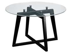 Стол журнальный Рилле 445 венге/стекло прозрачное (круг)