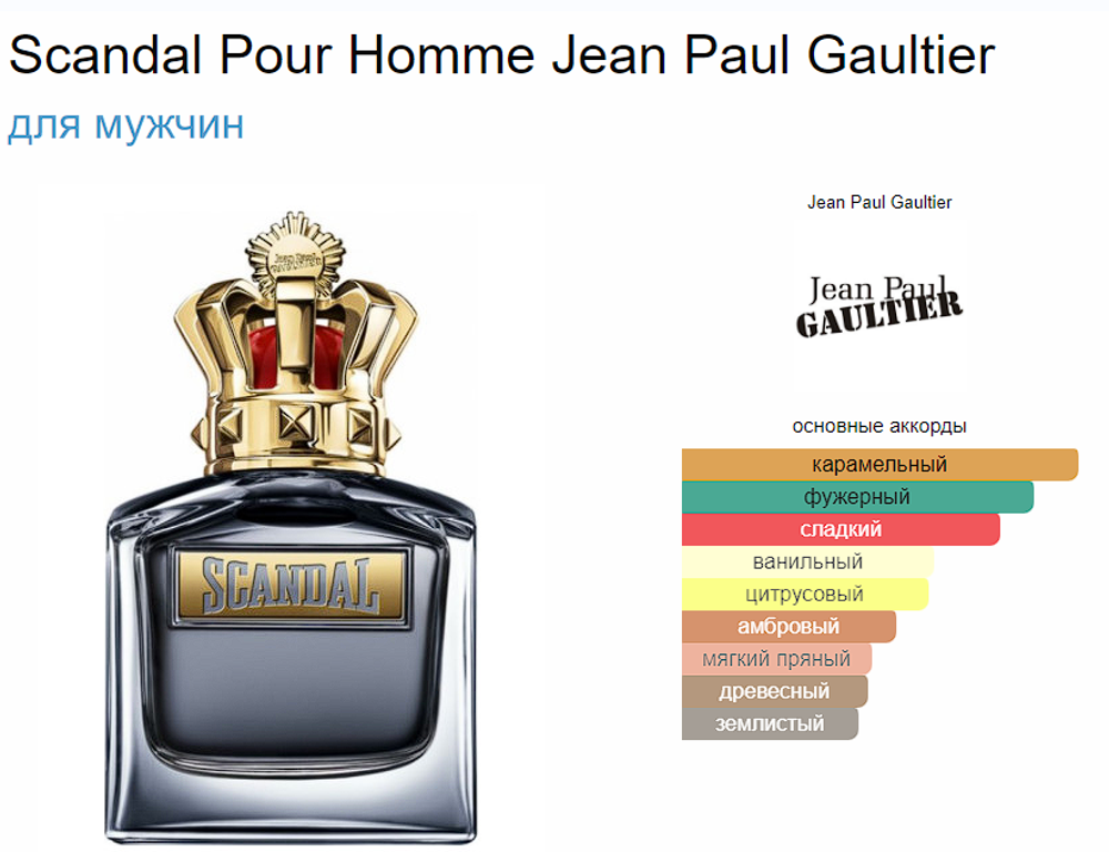 Jean Paul Gaultier SCANDAL POUR HOMME