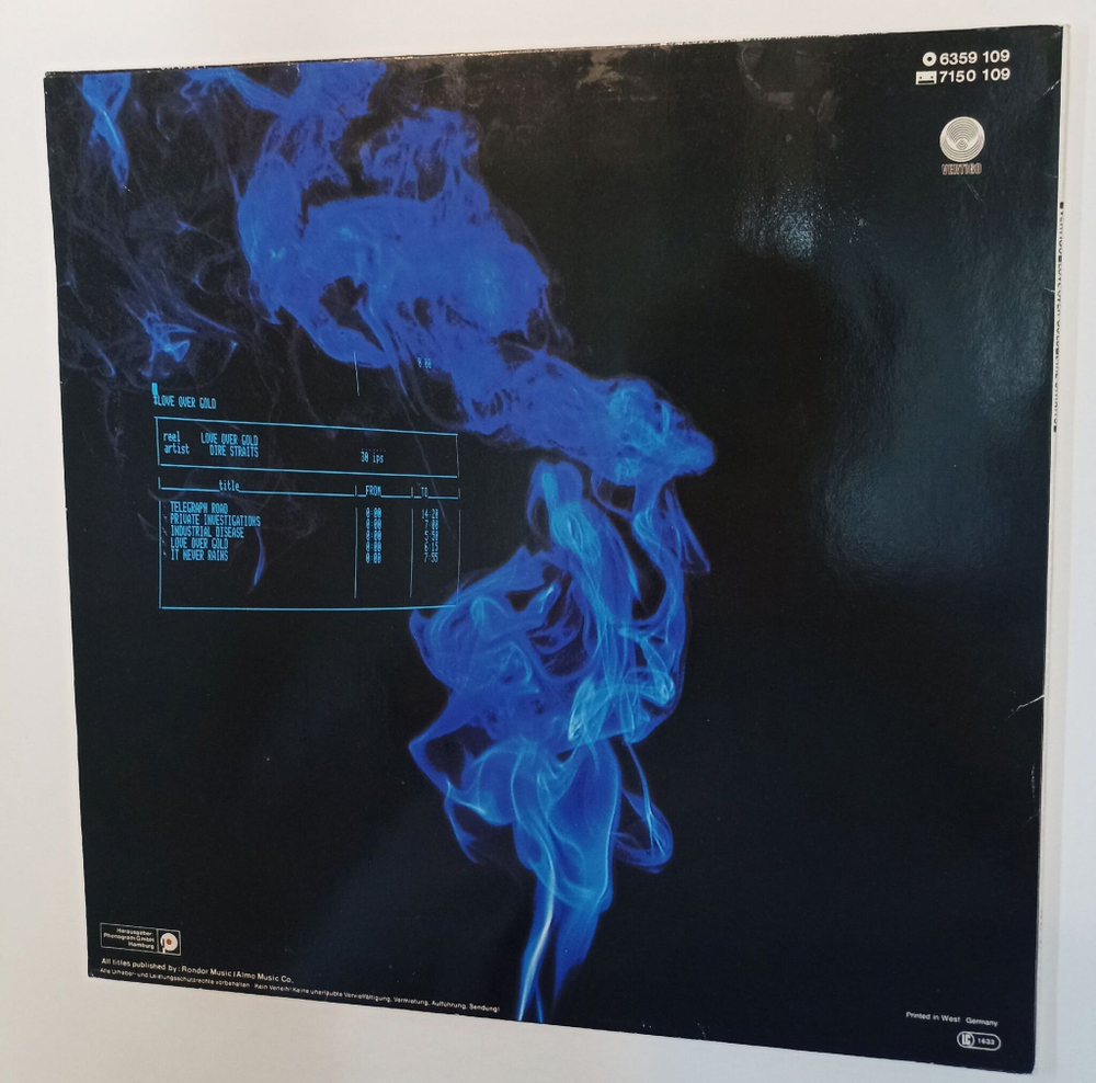 Винтажная виниловая пластинка LP Dire Straits Love Over Gold (Germany 1982)