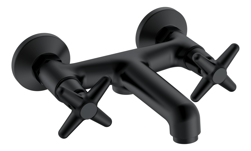 Смеситель для ванны V220132-C двухрычажный, чёрный