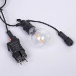 Гирлянда для улицы НИТЬ «Бегущие огни» 5м 10 ламп LED (6*7 см), черный провод, авторежим-водопад,IP-65, Теплый белый (возможность соединения)