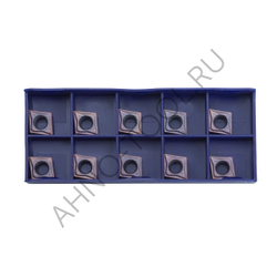 Пластина твердосплавная ISO CCMT09T302-FA APM820L AHNO по жаропроч. и нерж.стали, получистовая