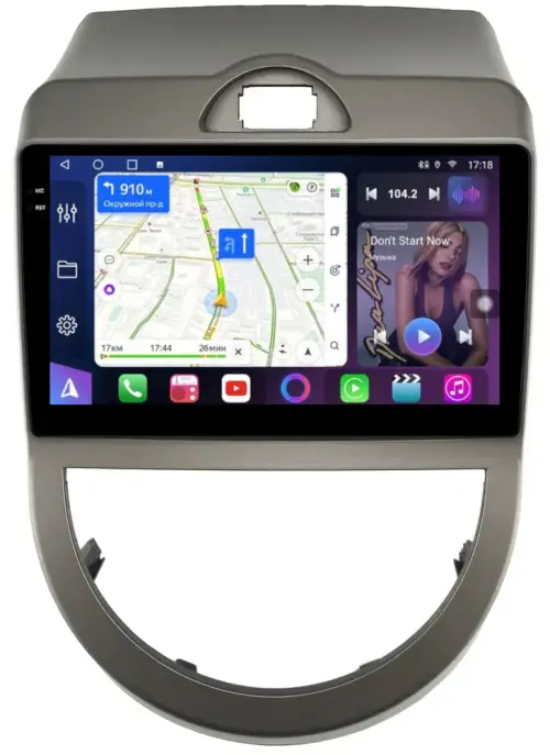 Магнитола для KIA Soul 1 2008-2011 - FarCar S400-TS18 монитор 9.5" QLED на Android 14, CarPlay, 4G SIM-слот