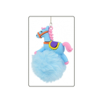 Ручка шариковая, Basir, синие чернила, серия "Лошадка пушистик", цветной корпус с мехом и фигуркой, 20 шт