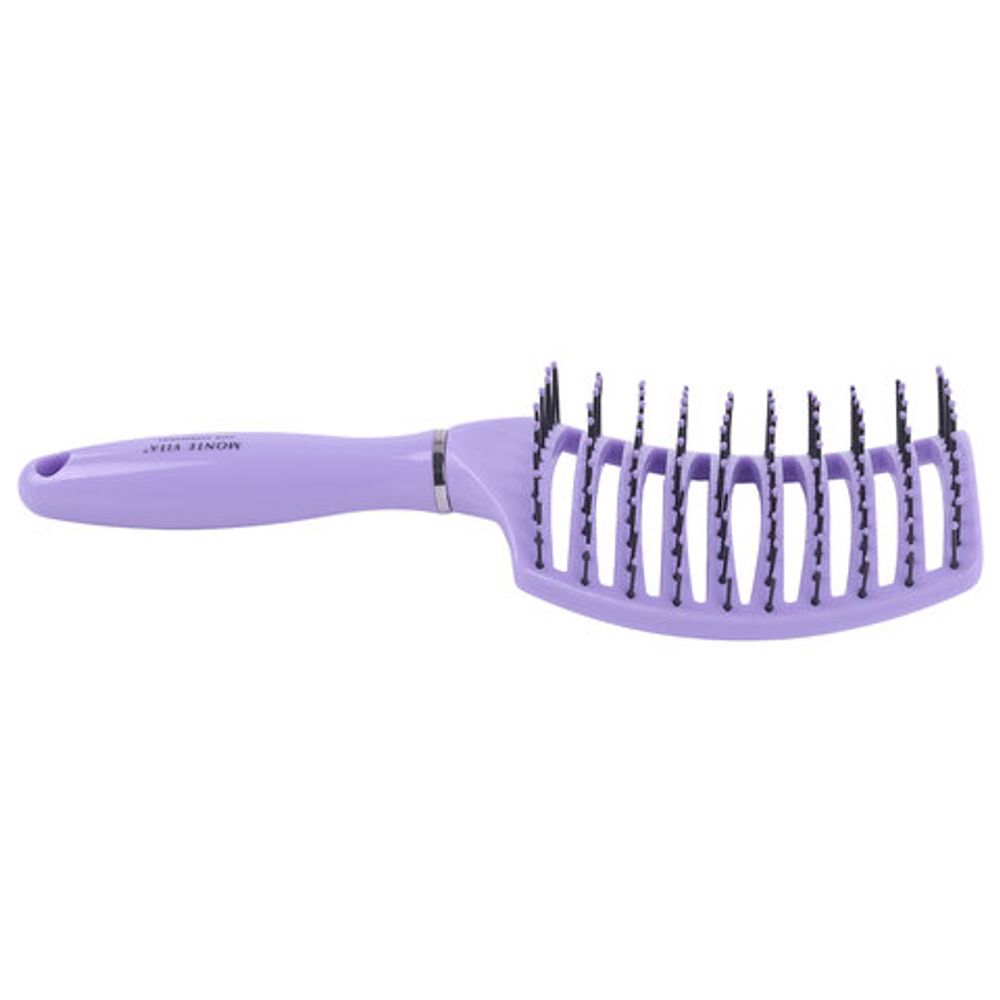 Расческа для волос скелетная, 24,5х7 см, продувная, фиолетовая/черная, MONTE VITA (МОНТЕ ВИТА), 457421