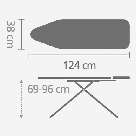 Гладильная доска 124x38см Brabantia Цветок хлопка