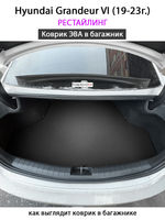 Коврик ЭВА в багажник авто для Hyundai Grandeur VI (19-23г.) рестайлинг