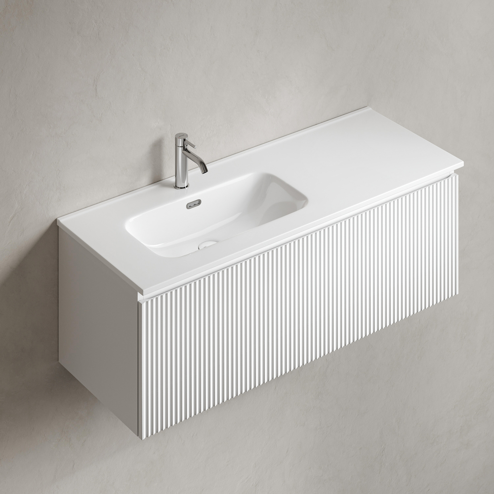 Тумба подвесная Sancos Snob R 1.0 с одним ящиком 1195х445х406, Bianco, SNR1.0120LW