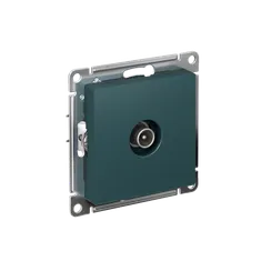 Розетка телевизионная TV AtlasDesign коннектор механизм изумруд SE ATN000893