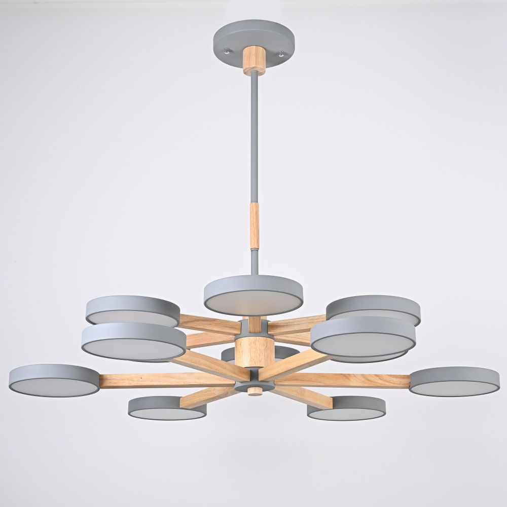 Люстра на штанге TURNA DBL L12 Gray