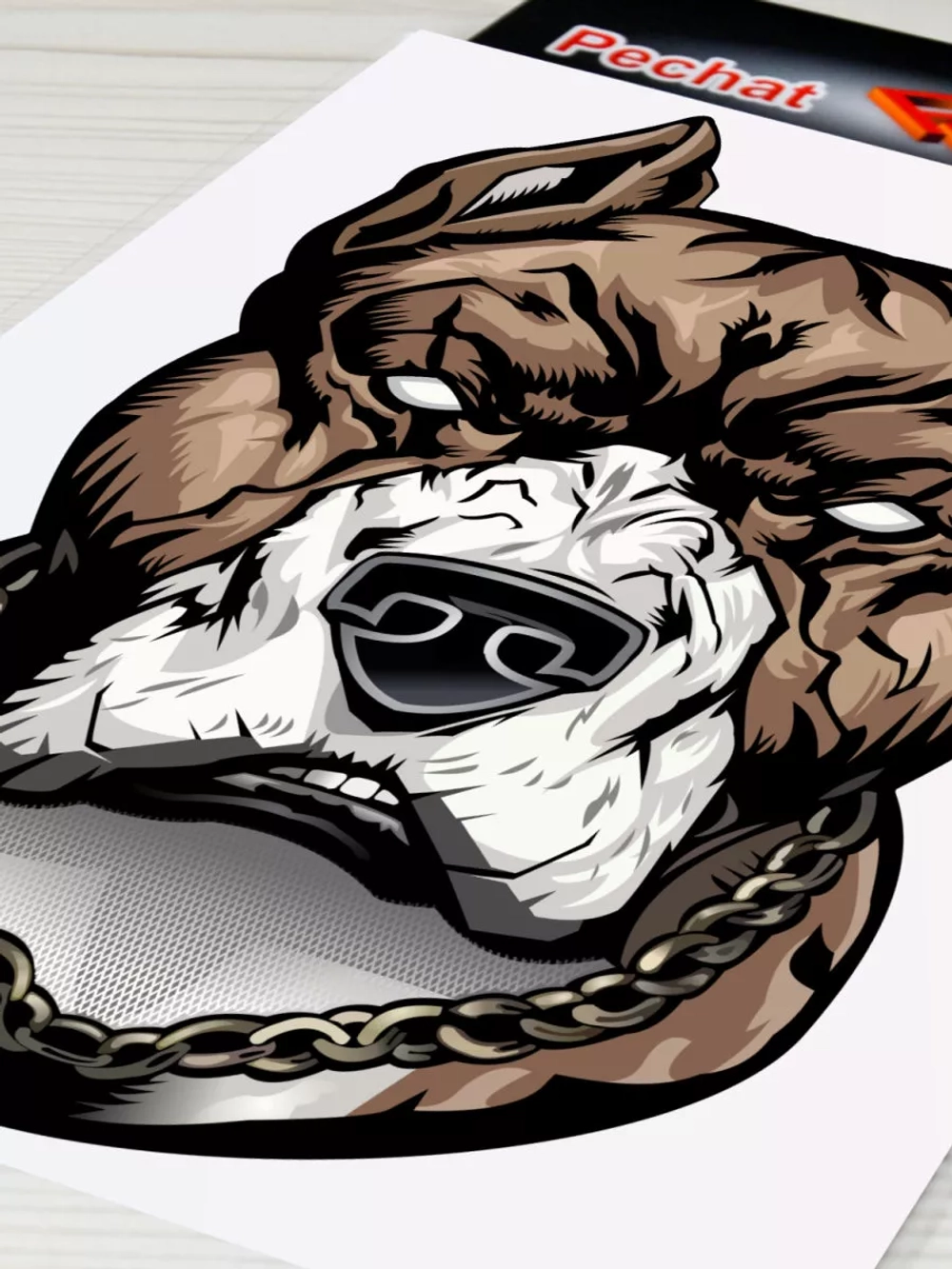 Наклейка - Брутальный пес